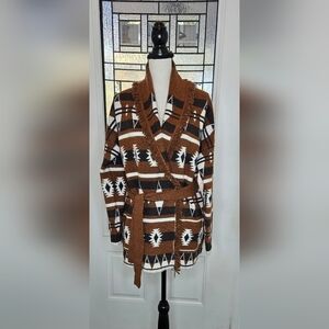 Tahari Western Styled Cardigan W/Pockets